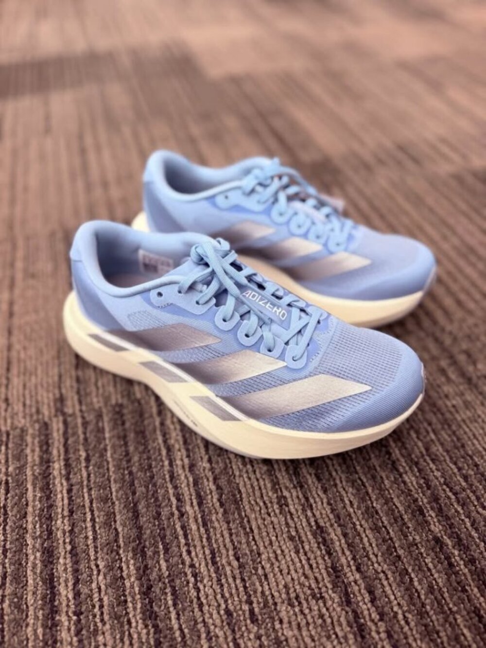 NEW ✨ Adidas Adizero Evo SL - Women's 6 / Men's 4.5 - Light Blue / Silver ✨
